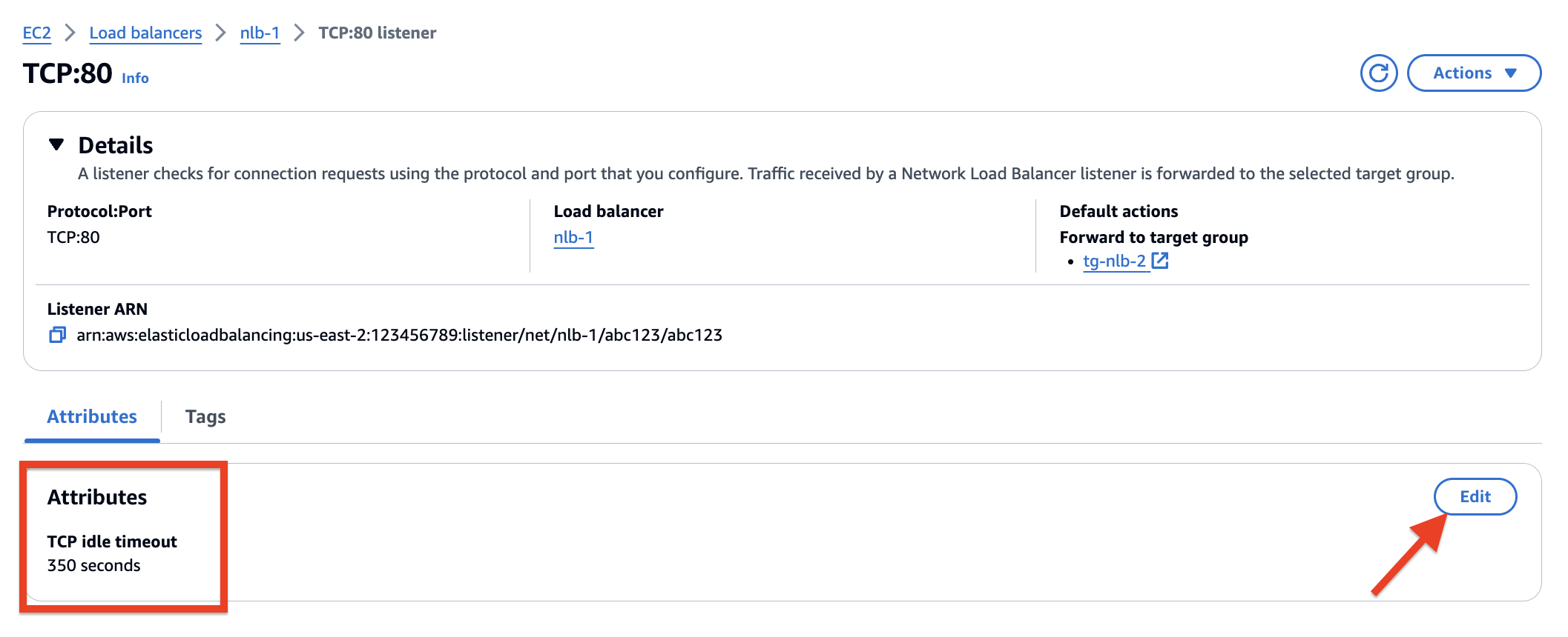 Configuração de timeout TCP no AWS Network Load Balancer para otimizar conexões de longa duração